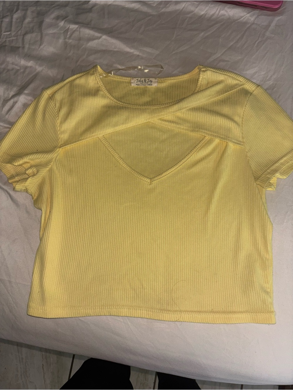 Yellow crop top